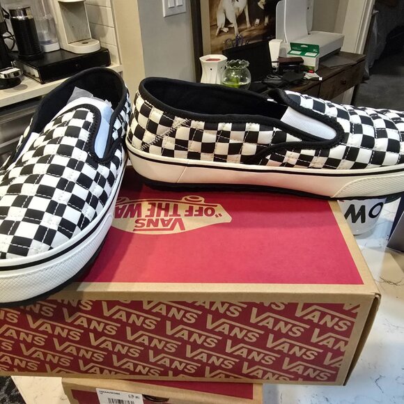 Vans Slip-er 2 MTE MOUNTAIN Slipper Checkerboard Black/White VN0A4UWOIB8 MENS 10 - Picture 3 of 9